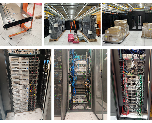 Pictures of compute clusters in the Tamaki Data Centre in Auckland.